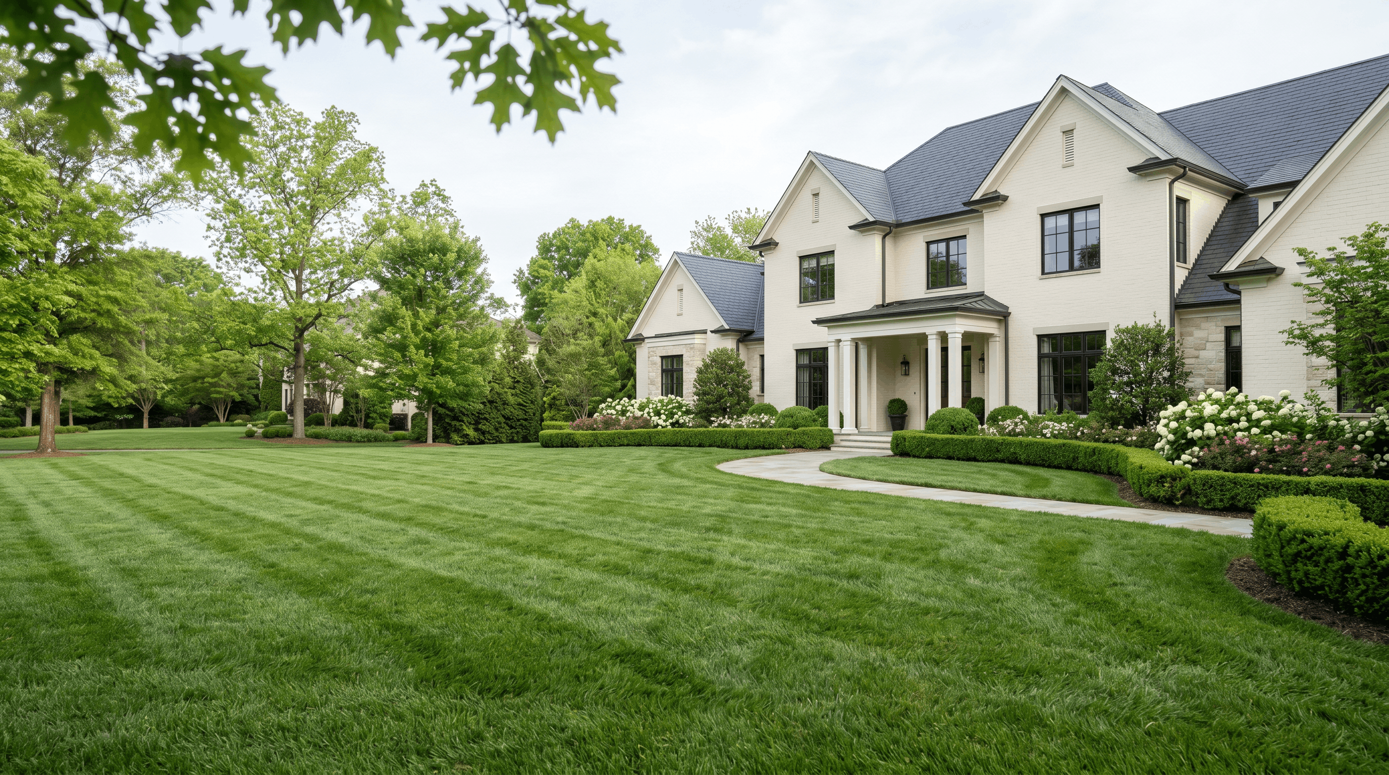 An eight-acre estate maintained by Pure Turf