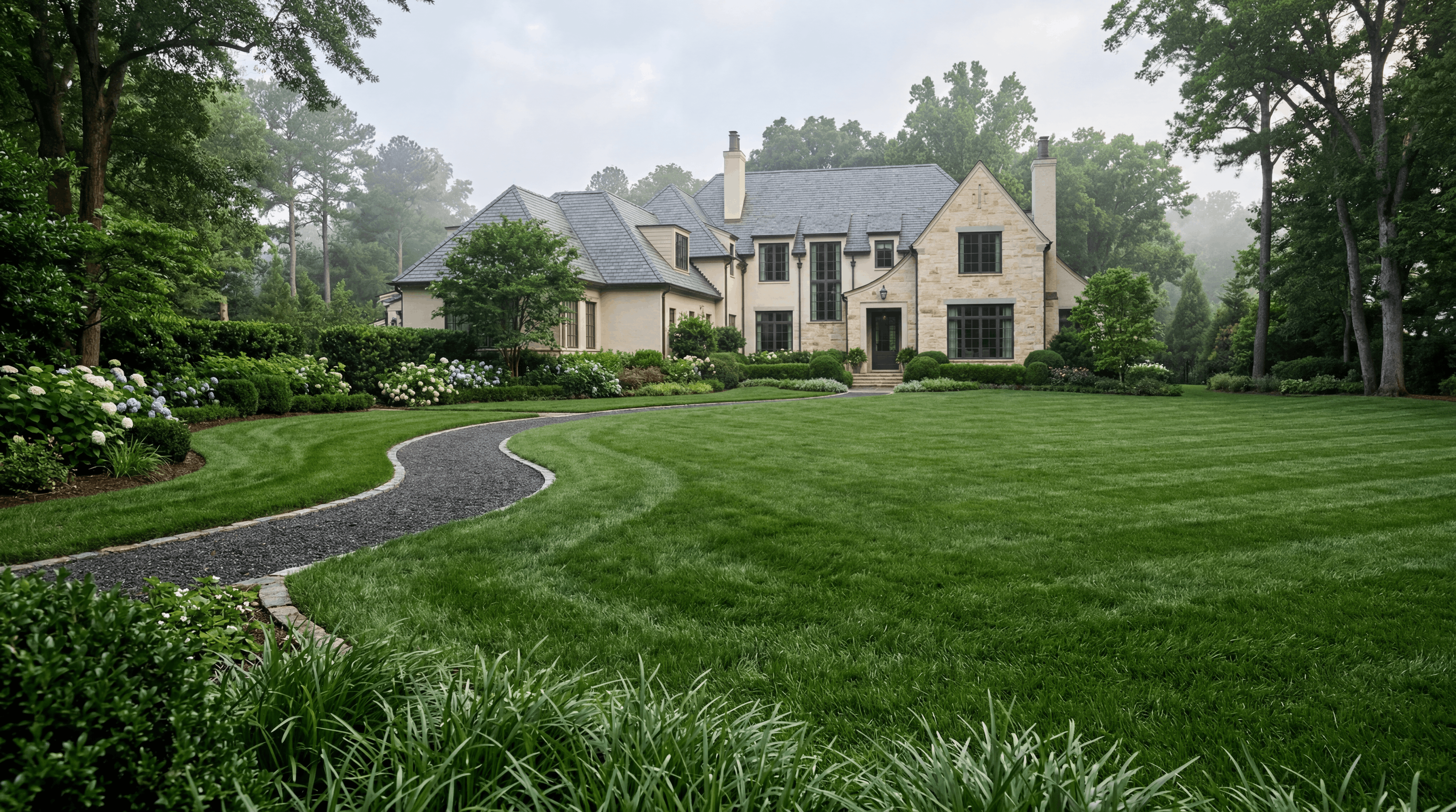 A Middle Tennessee estate in morning mist, the kind of result that prompts a switch