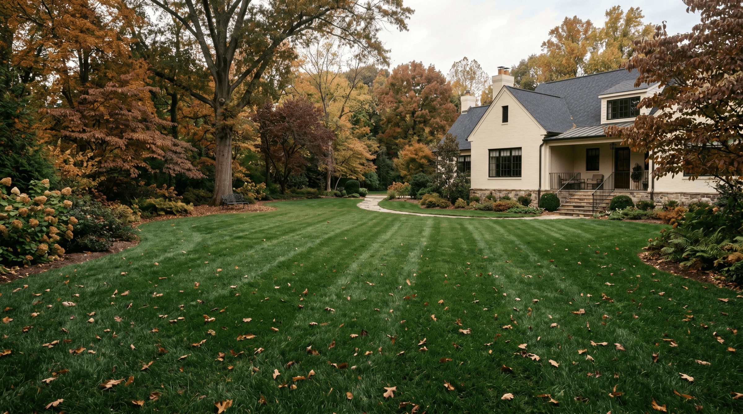 A Middle Tennessee estate at the start of the fall aeration window